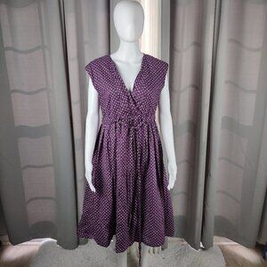 Garnet Hill Purple Pleated Sundress